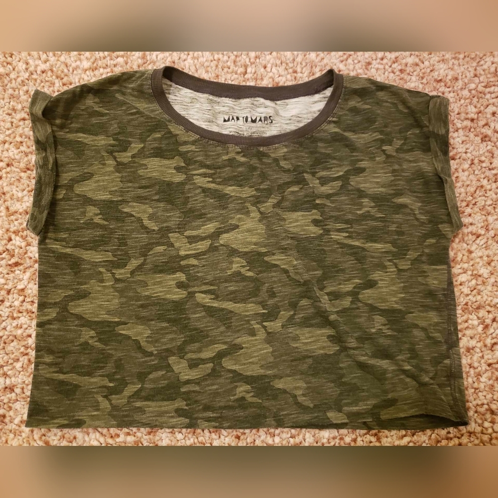Camo Boxy Crop Top